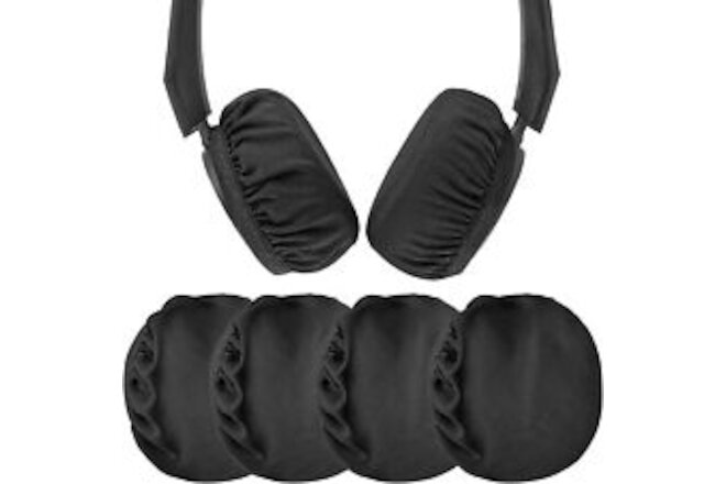 Geekria 2 Pairs Flex Fabric Headphones Ear Covers, Washable & Black