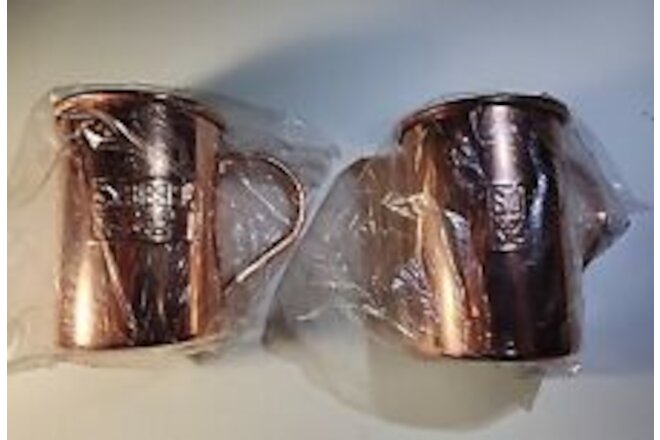 Moscow Mule Copper Mugs Sobieski Vodka - Set of 2 - NEW