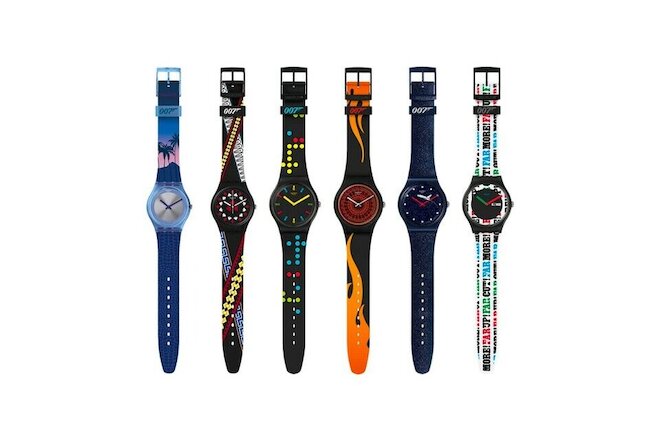 Set of 6 Swatch James Bond 007 watch collection celebrate 6 movies - BRAND NEW