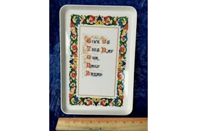 Melamine ITALY~Serving 13x9"TRAY Sandwich~Give us thisDAY Our Daily BREAD~Melmac