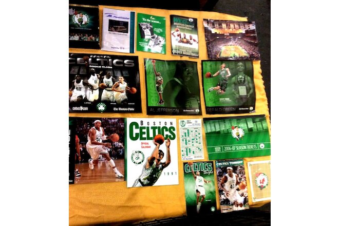 Celtics Lot of annual ticket holder programs, Trinkets, Photo's, T-Sirts, Video
