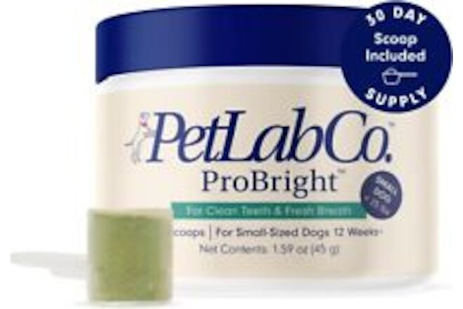 PetLab Co. ProBright Dental Powder Small Dogs Tailored Teeth Cleaning Made Easy