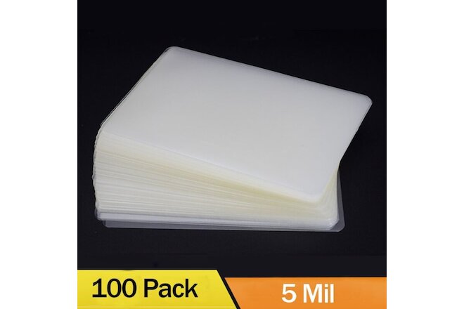 100 5 Mil Thermal Laminator Laminating Pouches Letter Size Clear 9"x11.5" Sheets