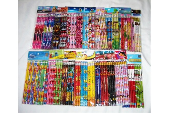 Wholesale 180 pcs Disney & Cartoon Character Pencil School Party Gift Bag Filler