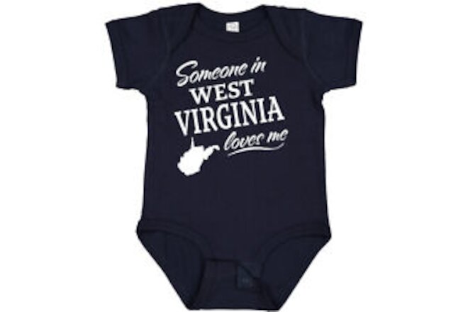 Inktastic Someone In West Virginia Loves Me Baby Bodysuit State Home Family Kids