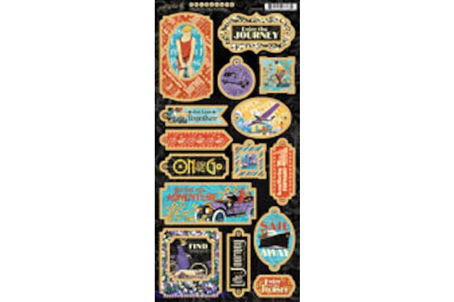 Graphic 45 Life's a Journey Chipboard New! Cars, Planes, Bicycle, Ships