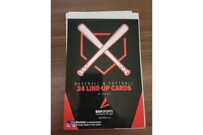Glover's Baseball/Softball Line-Up Cards-24 Games, 4 Part.. Made In USA..New