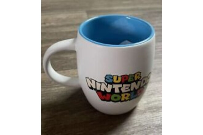 Super Nintendo World Mario Bros Blue Coffee Mug Cup Universal Studios Hollywood