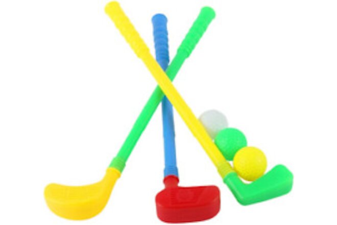 Golf Set with Practice Holes, Golf Sticks Balls Toddler Golf Ball Game Play Set