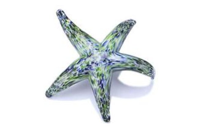 Hand Blown Glass Star Fish, Handmade Murano Style Sea Animal Figurine, Glass