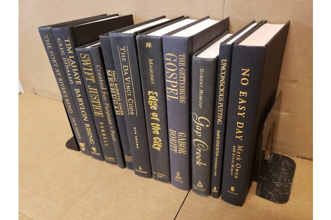 Lot of 10 Hardcover BLACK Book for Decorating Design Staging GOLD/COPPER Letters
