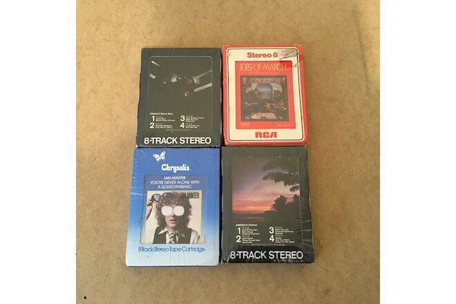 Lot of 4 SEALED 8 Tracks America Ian Hunter Ides of March Foghat NEW