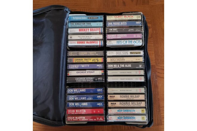 Vintage Cassette Lot of 30 Country Roy Orbison George Strait Charley Pride
