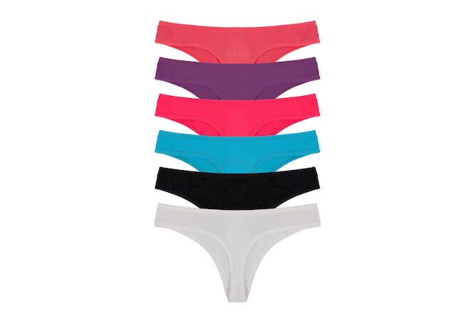 6 Pack Womens Sexy Thongs G-String Cotton Panties Briefs Lingerie Underwear Lot