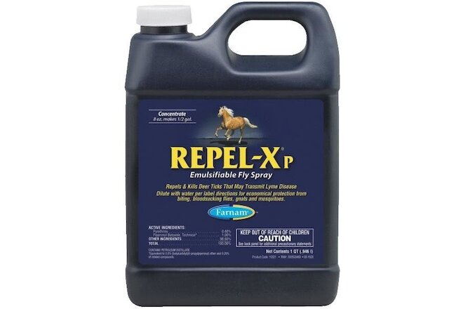 12 Pk Farnam Repel-X p 32 Oz Emulsifiable Concentrate Horse Fly Spray 100512028