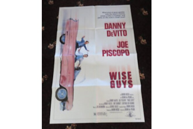 WISE GUYS  Folded Original  Movie Poster 27x41"  1986 DANNY DEVITO