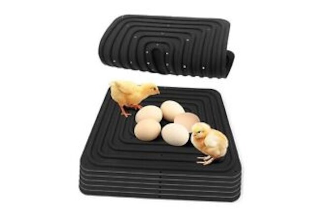 6 Pack Silicone Washable Nesting Pads for Chicken Nesting Boxes, Nesting black