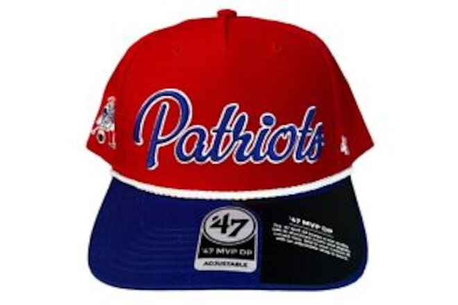 New England Patriots Hat Script '47 MVP DP Snapback Rope Cap New England New