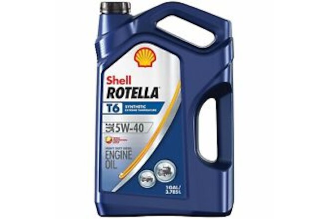 Shell Rotella T6 Full Synthetic 5W-40 Diesel Motor Oil (1-Gallon, Single-Pack)