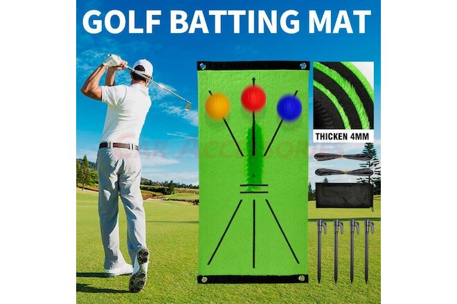 Velvet Golf Training Mat Swing Detection Practice Training Hitting Aid Game Pad