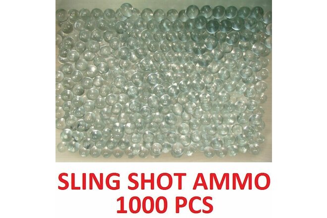 Lot of 1000 quantity, 0.4" solid glass marbles. Perfect for sling shot ammo.