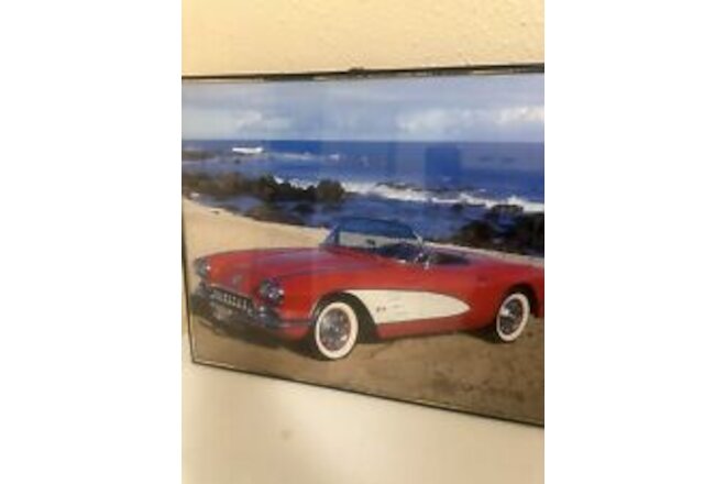 Red Corvette Circa 1950s Wall Canvas