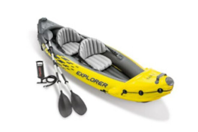 Intex Explorer K2 Inflatable Wave Kayak with Paddle and Hand Pump,  Outdoor