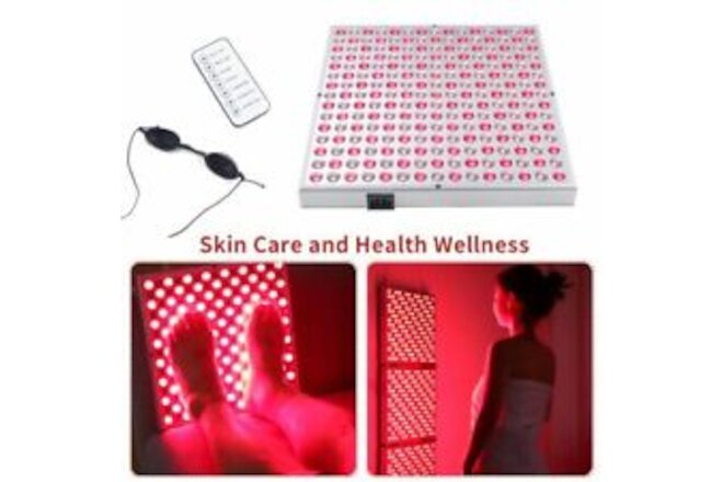 LED Therapy Light 45W Red Infrared Panel Pulse Lamp +Remote Full Body Anti Aging