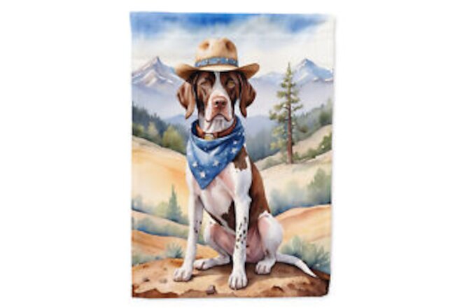 Pointer Cowboy Welcome Flag Canvas House Size DAC5955CHF