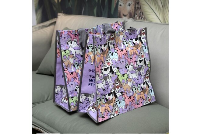 2 Petco Dogs Reusable Shopping Tote Purple Bag Free Shipping
