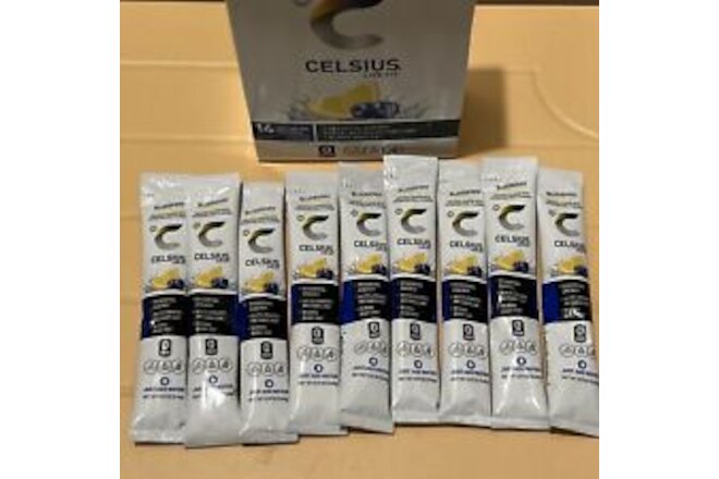 CELSIUS On-the-Go Essential Energy Drink Mix, Blueberry Lemonade (9 Stick Pack)