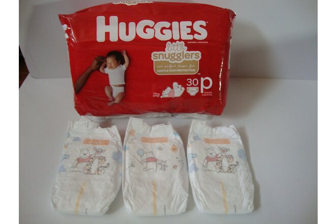 Huggies Little Snugglers Preemie diapers 6 pounds lot of 3 reborn doll Pooh