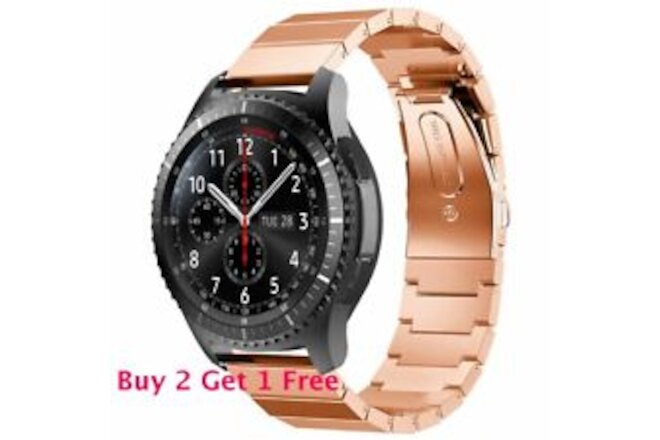 For Samsung Galaxy Watch 46mm Gear S3 Mens Stainless Steel Link Band Strap 22mm