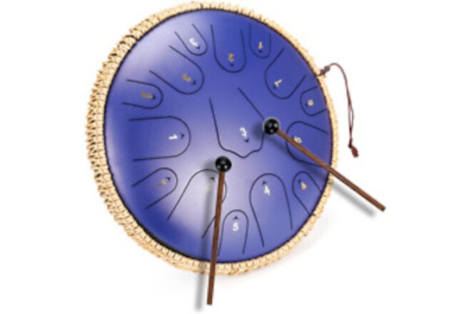 Steel Tongue Drum-  14 Inch 15 Notes Tongue Drum Instrument-Tongue Drum for Adul