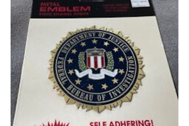 FBI Federal Bureau of Investigation Metal Seal Emblem Enamel Finish 3.5" Color