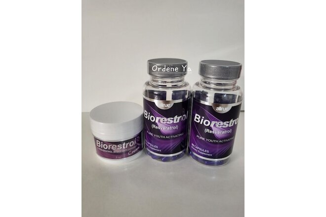 Biorestrol Resveratrol  Antioxidante Moinsage Regenex Collagen 120 caps & Cream