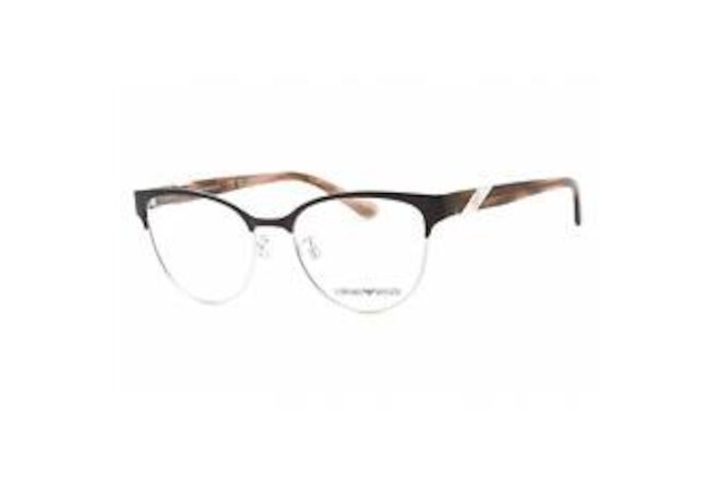 Emporio Armani Women's Eyeglasses Shiny Brown/Silver Cat Eye Frame 0EA1130 3178