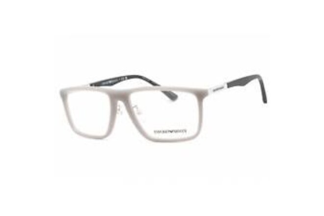 Emporio Armani Men's Eyeglasses Matte Grey Plastic Full Rim Frame 0EA3221F 5126