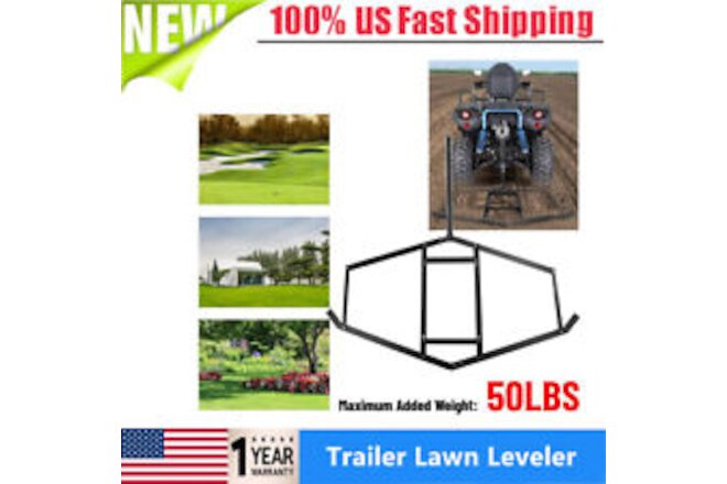 ATV and Lawn Tractor Landscape Drag to Level Driveways 187 cm Towing Harrow