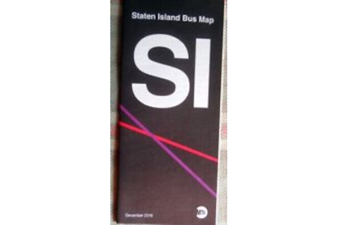 Vintage Staten Island Bus Map DECEMBER 2016 NYC MTA Transit CONNECTIONS