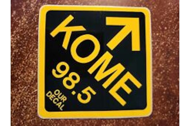 KOME 98.5 Sticker retro San Jose radio station Silicon Valley CA Bay Area Rock