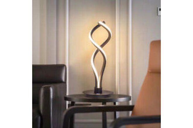 Modern LED Spiral Table Lamp Bedside Desk Light Curved Light For Bedside
