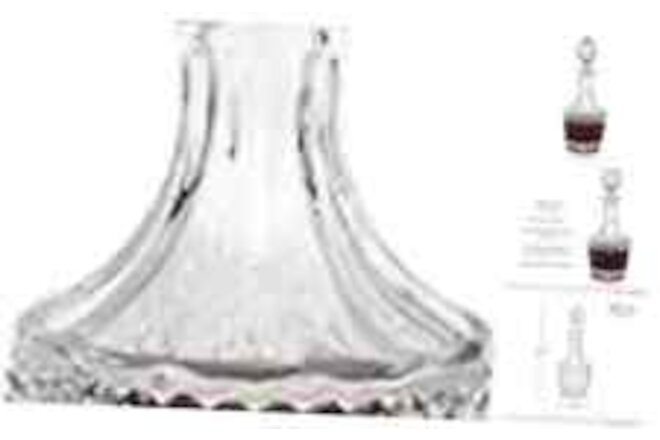 Vintage Crystal - Cut Crystal Liquor for Wine, Dishwasher Safe Decanter
