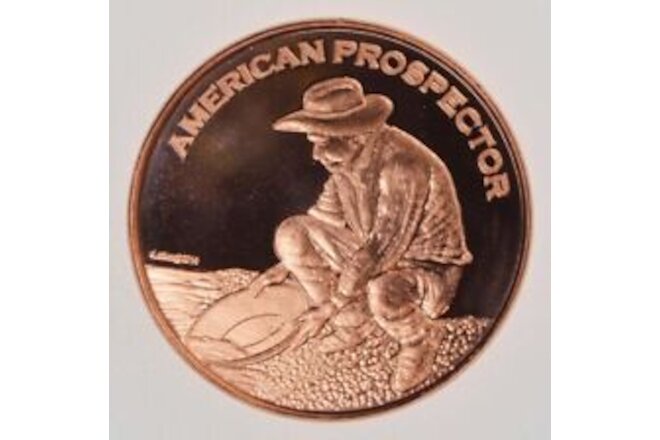 1 oz "Prospector" Copper, plus "100+ Year Old Lincoln Penney"