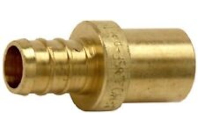 Barbed Pipe PEX Sweat Adapter,Brass,1/2-In. Barb Insertx1/2-In. Male Pipe -UC607