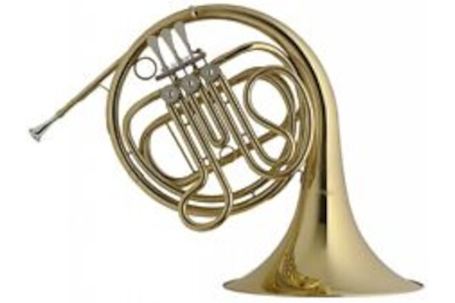 Stagg WS-HR245 Series Single French Horn Clear Lacquer Fixed Bell - Set Up in US