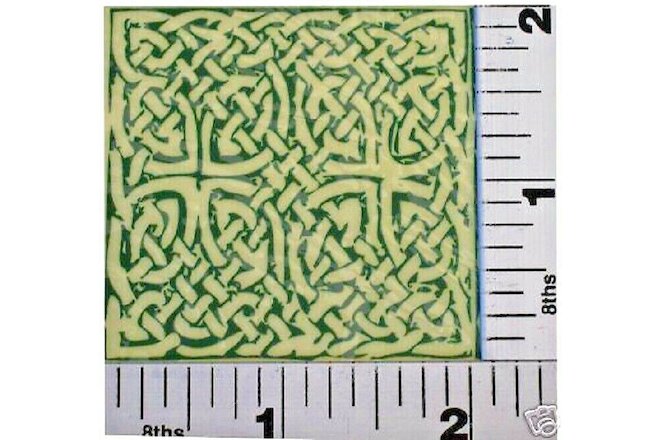 FOUR 2" x 2" DECALS NEW CELTIC KNOT DECAL MAKE OWN DICHROIC PATTERN ALL COE