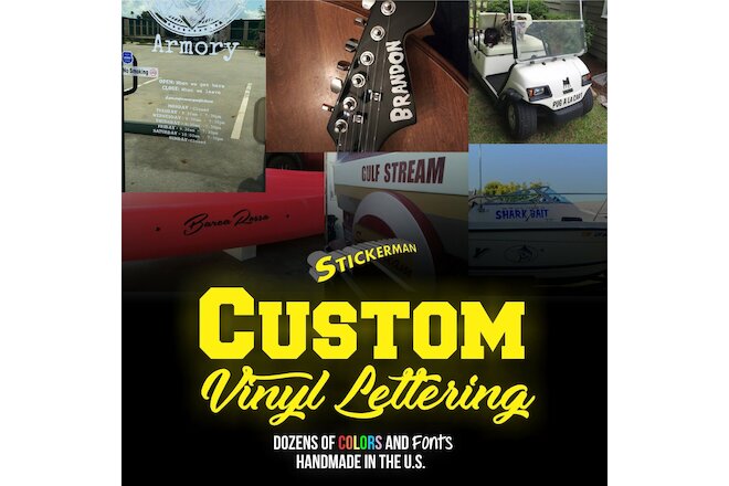 Custom Vinyl Lettering Decal Personalized Sticker Window Text Name Car Wall