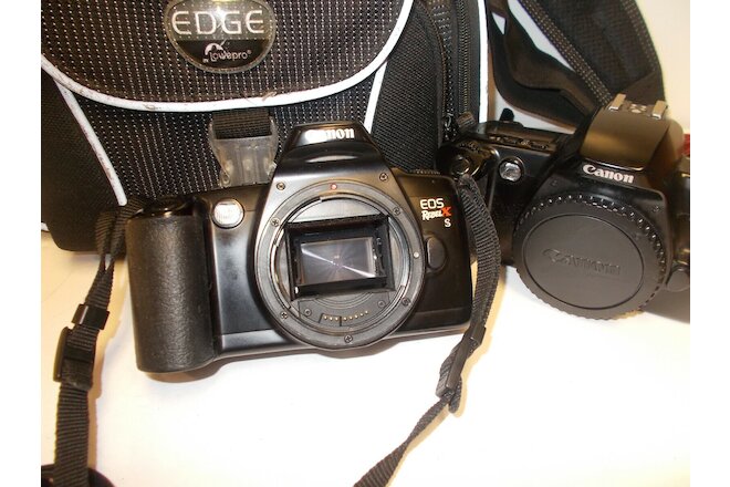 2 CANON EOS Rebel X 35mm Cameras with very nice case cameras not tested