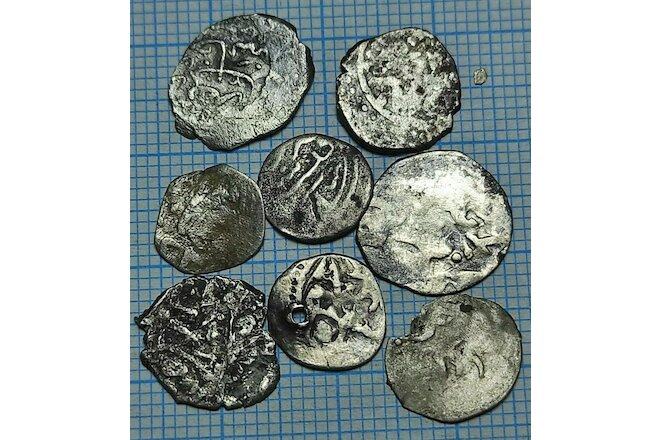 Medieval Islamic Ottoman Empire, lot of 8 silver Coins, Europe,